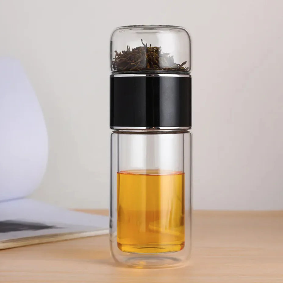 Dual Glass Office Tea Mug