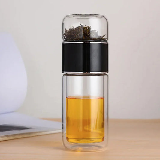 Dual Glass Office Tea Mug