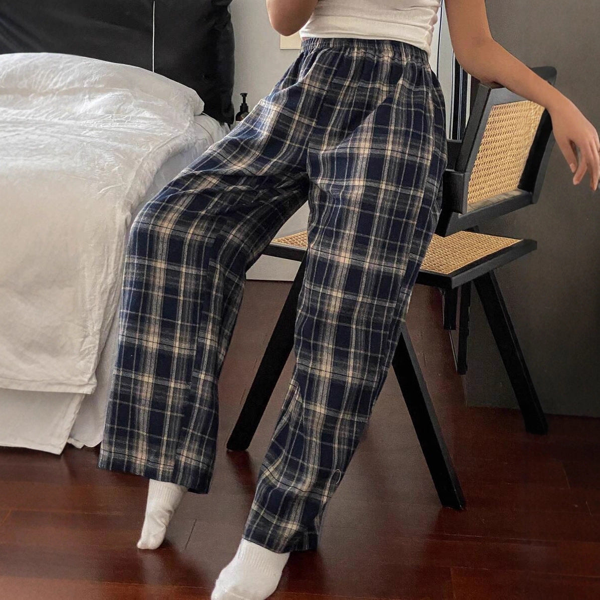 High Waist Straight Wide Leg Casual Pants