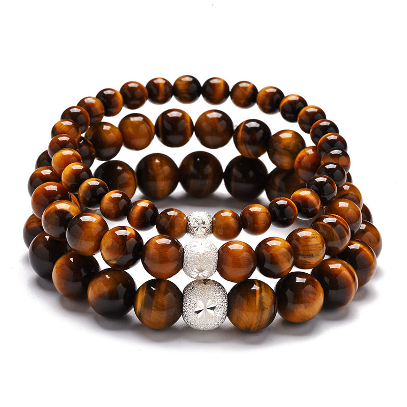 Natural Tiger Eye Bracelet with S925 Silver Jewelry
