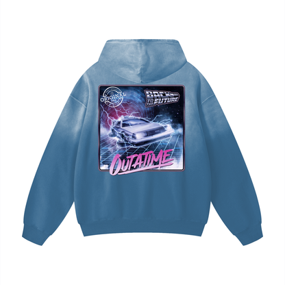 "Out of Time " Heavyweight Sunfade Oversized Hoodie