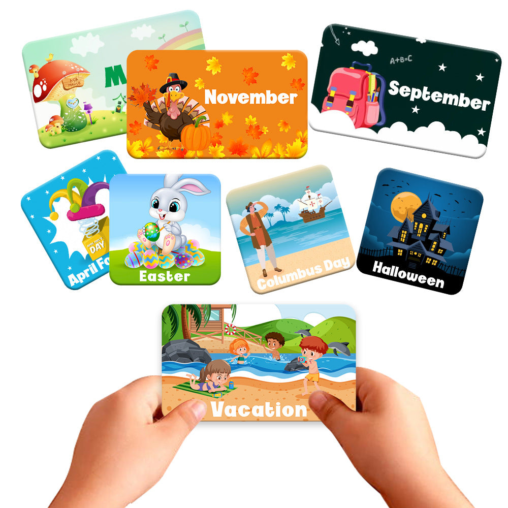 Weather Calendar Teaching Tool with Cards and Pouch