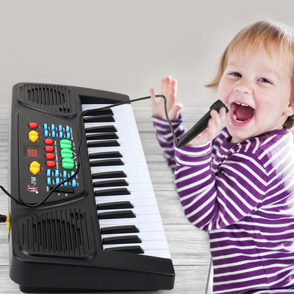 Black 37-Key Beginner Electronic Piano for Kids