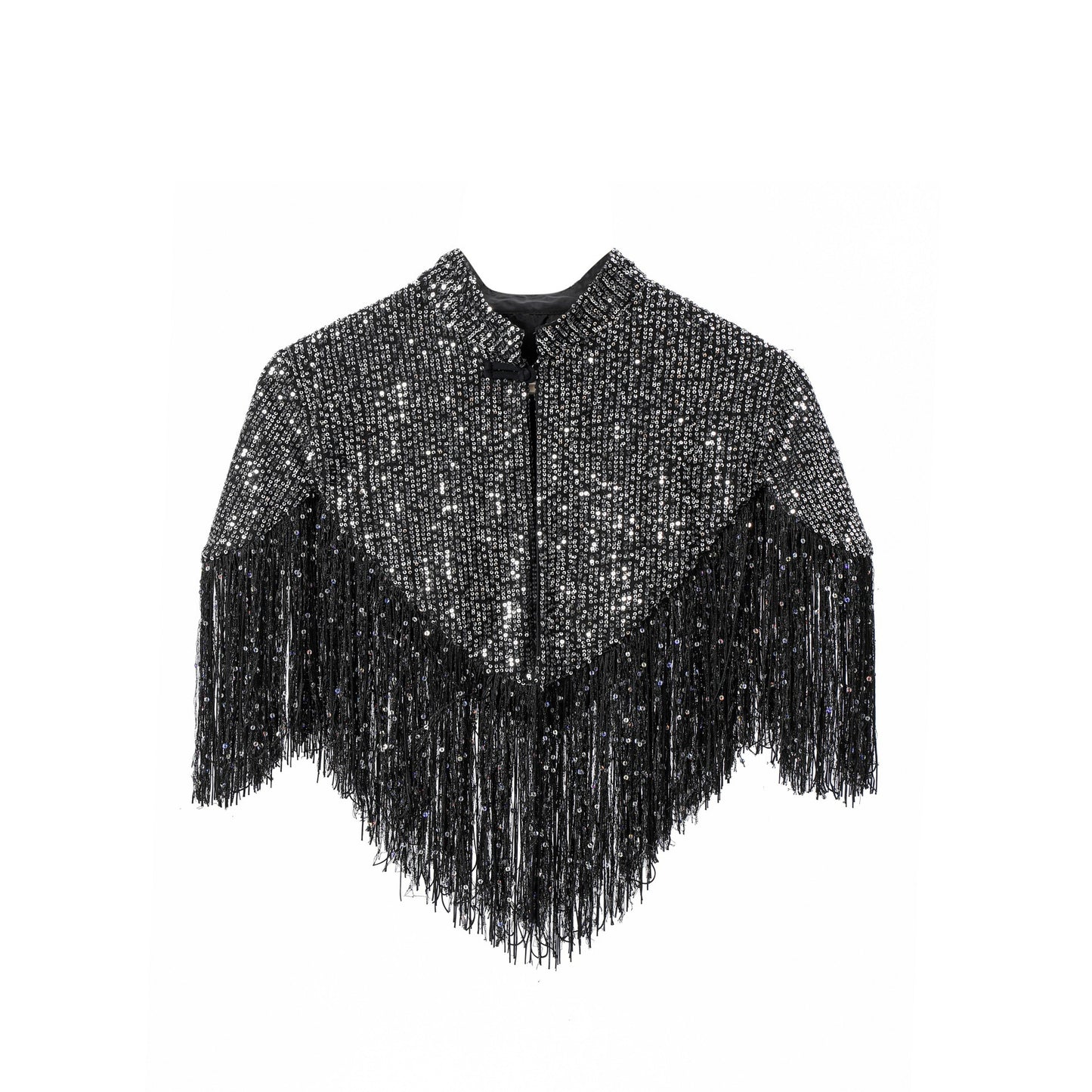 Autumn And Winter Sequined Tassel Shawl