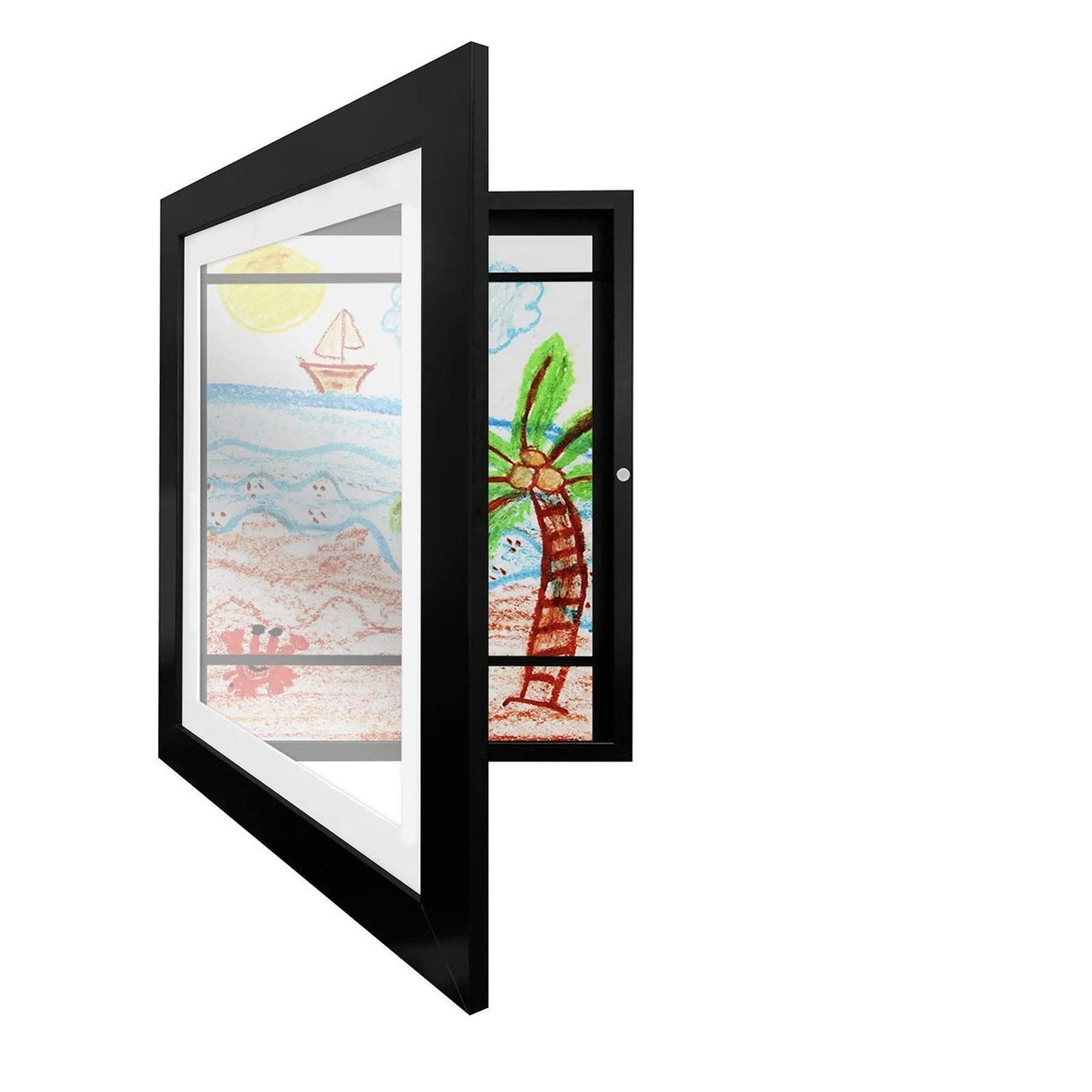 Kids' Art Display Frame with Storage Box