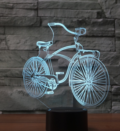 Creative RGB Remote Control 3D Bicycle LED Lamp