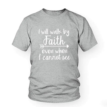 Unisex Will Walk By Faith Graphic T-Shirt