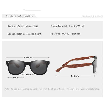 HDCRAFTER Retro Polarized Square Sunglasses KP1586