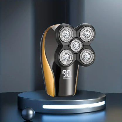 Electric Head Hair Shaver with LED Display and 5 Heads