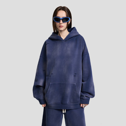 Loose Wash Worn-out Fleece Sweater