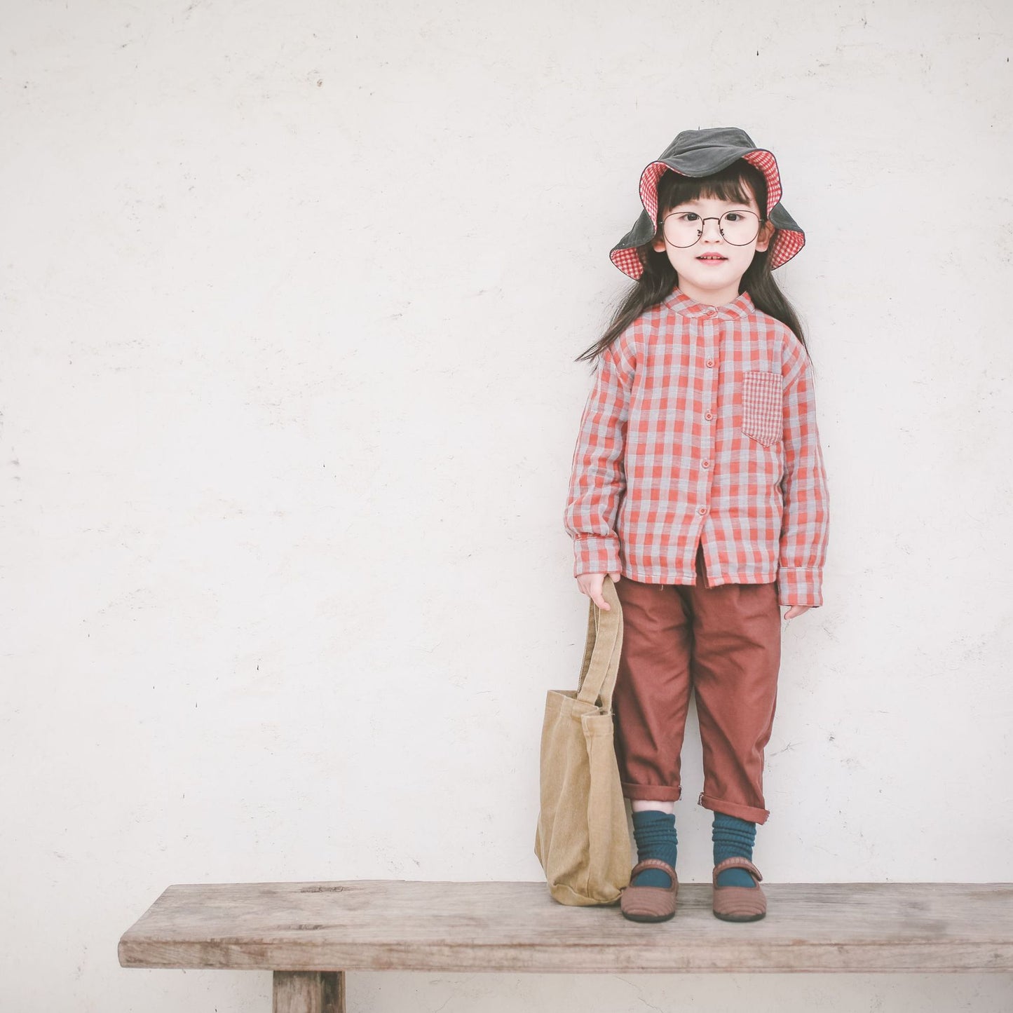 Kids' Plaid Cotton-Linen Shirt