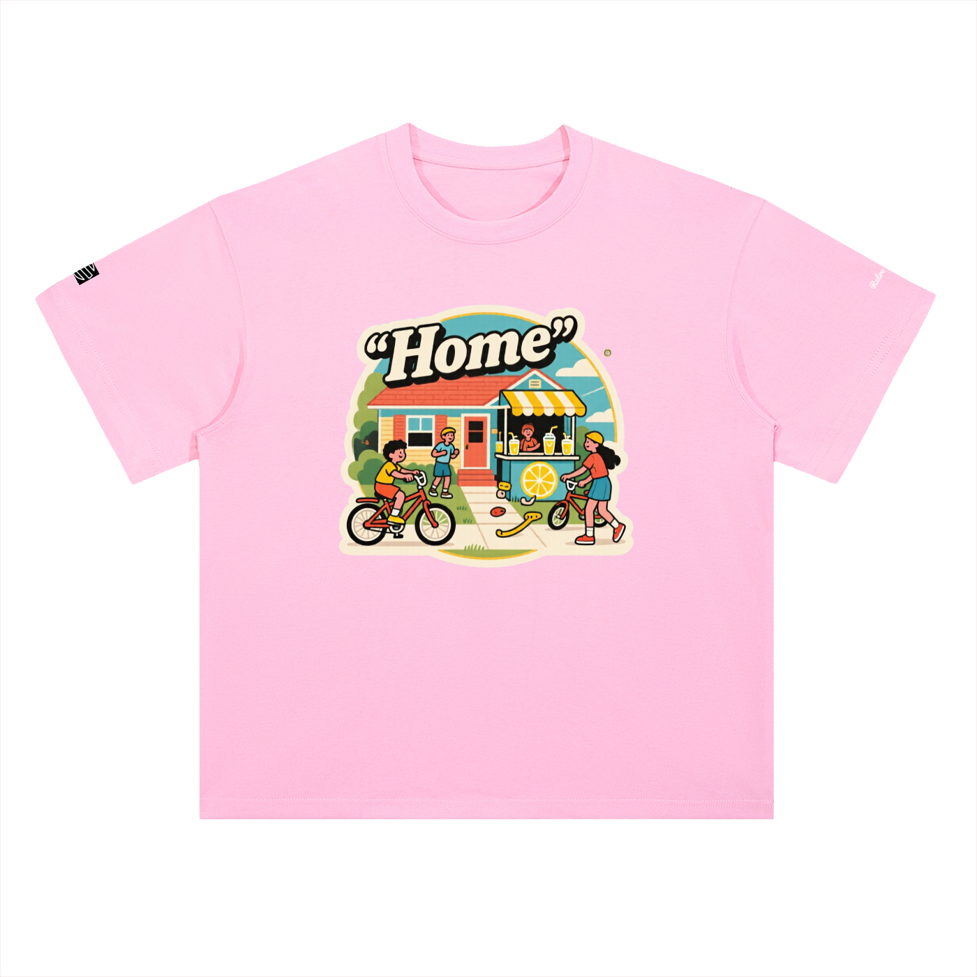 Retro "Home" Heavyweight Drop Shoulder Cotton T-Shirt