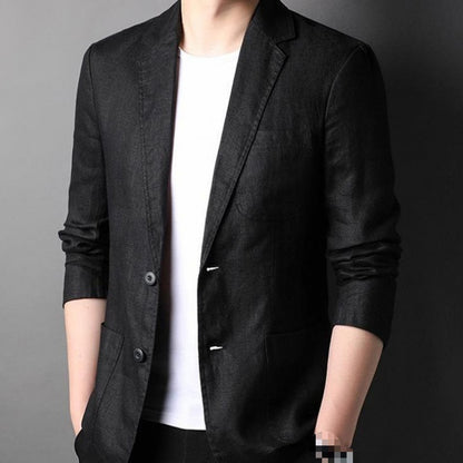 Men's Spring And Summer Thin Linen Leisure Suit