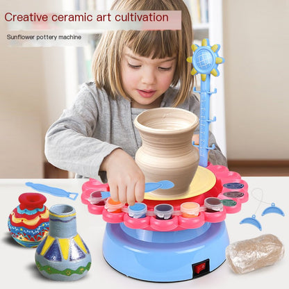 Electric Pottery Wheel Toy for Kids DIY Crafting