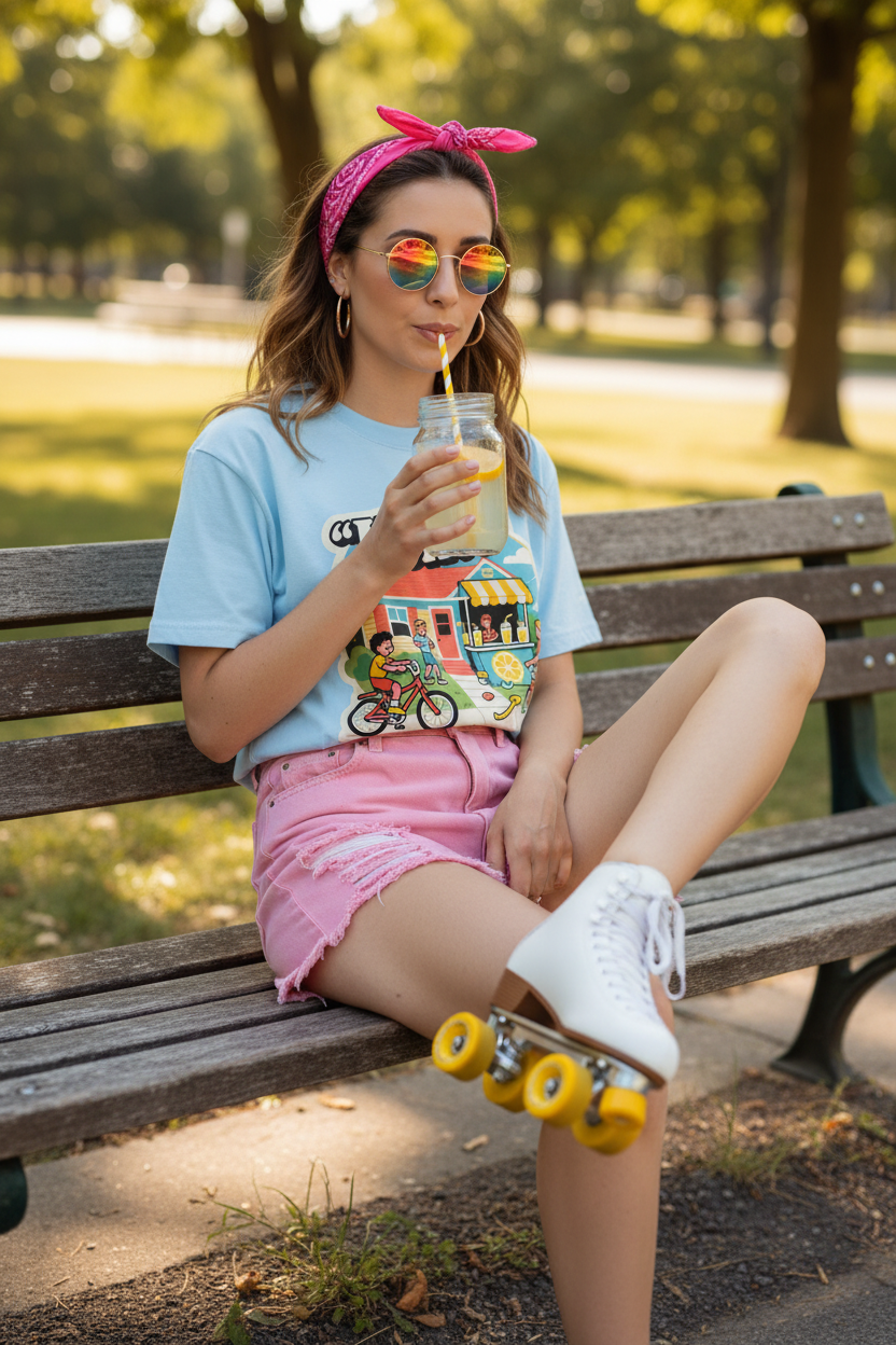 Retro "Home" Heavyweight Drop Shoulder Cotton T-Shirt