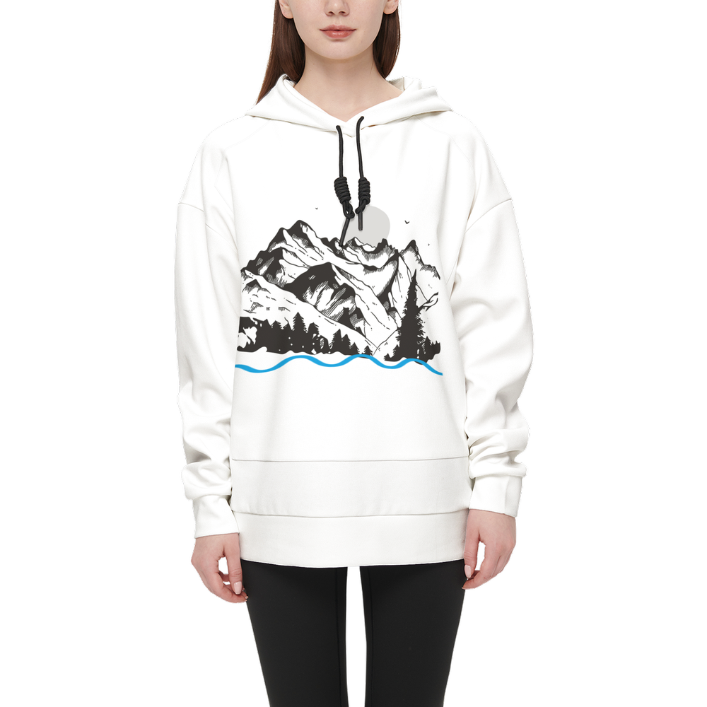 Women’s Original Era "Living Waters" Relaxed Fit Hoodie With Front Patch-Super Heavy 375g