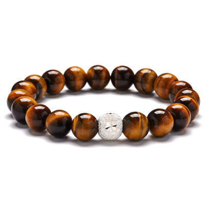 Natural Tiger Eye Bracelet with S925 Silver Jewelry