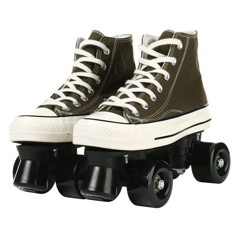 Unisex Canvas Quad Roller Skates For Men And Women