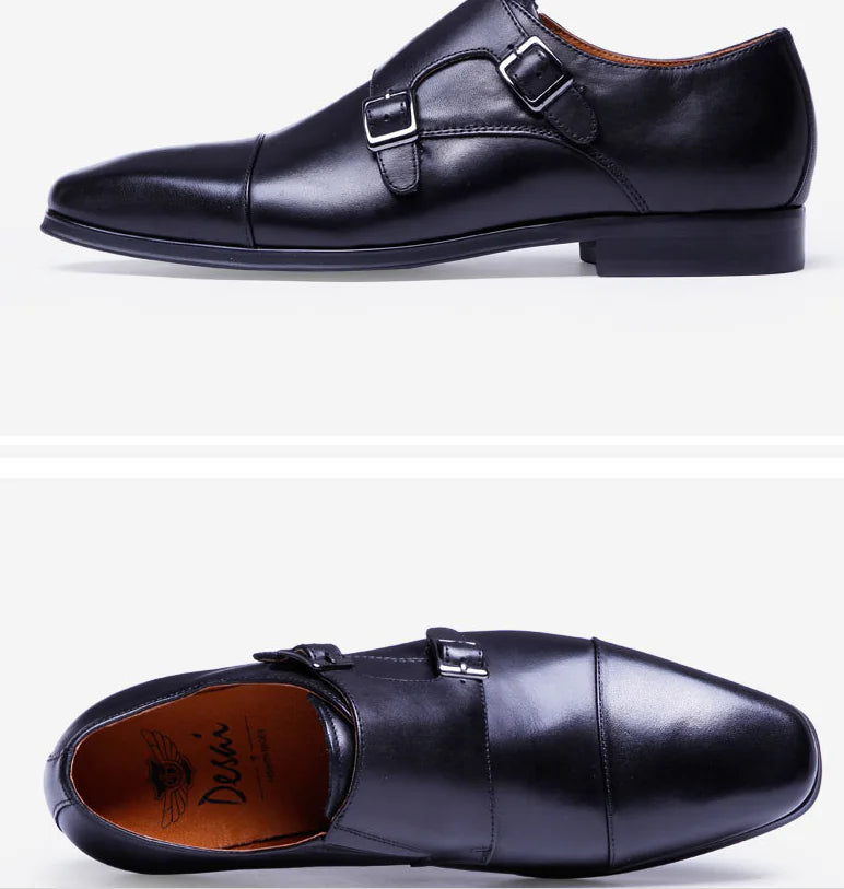 Men's Premium  Leather Monk Strap Shoes