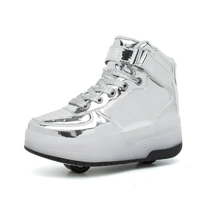 Kids' Trendy Light-Up Roller Sneakers