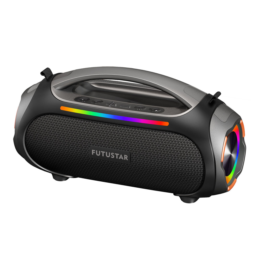 60W Portable Wireless Waterproof Camping Extra Bass Bluetooth Speaker - RBG Lights