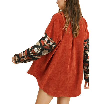 Women's Corduroy Fall Winter Cowboy Coat