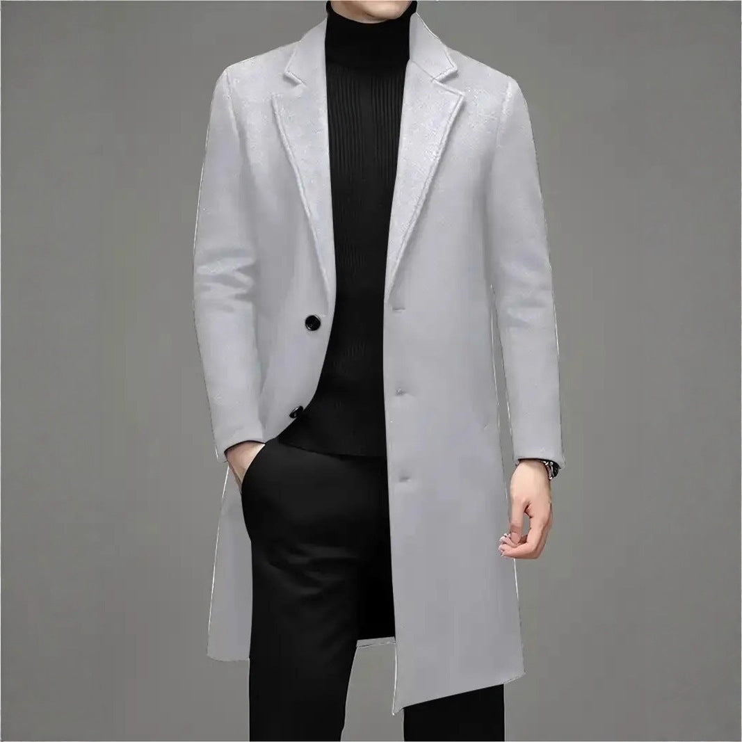 Men's Casual Slim-fit Woolen Coat