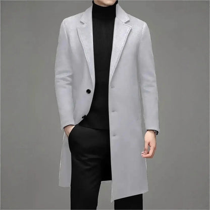 Men's Casual Slim-fit Woolen Coat