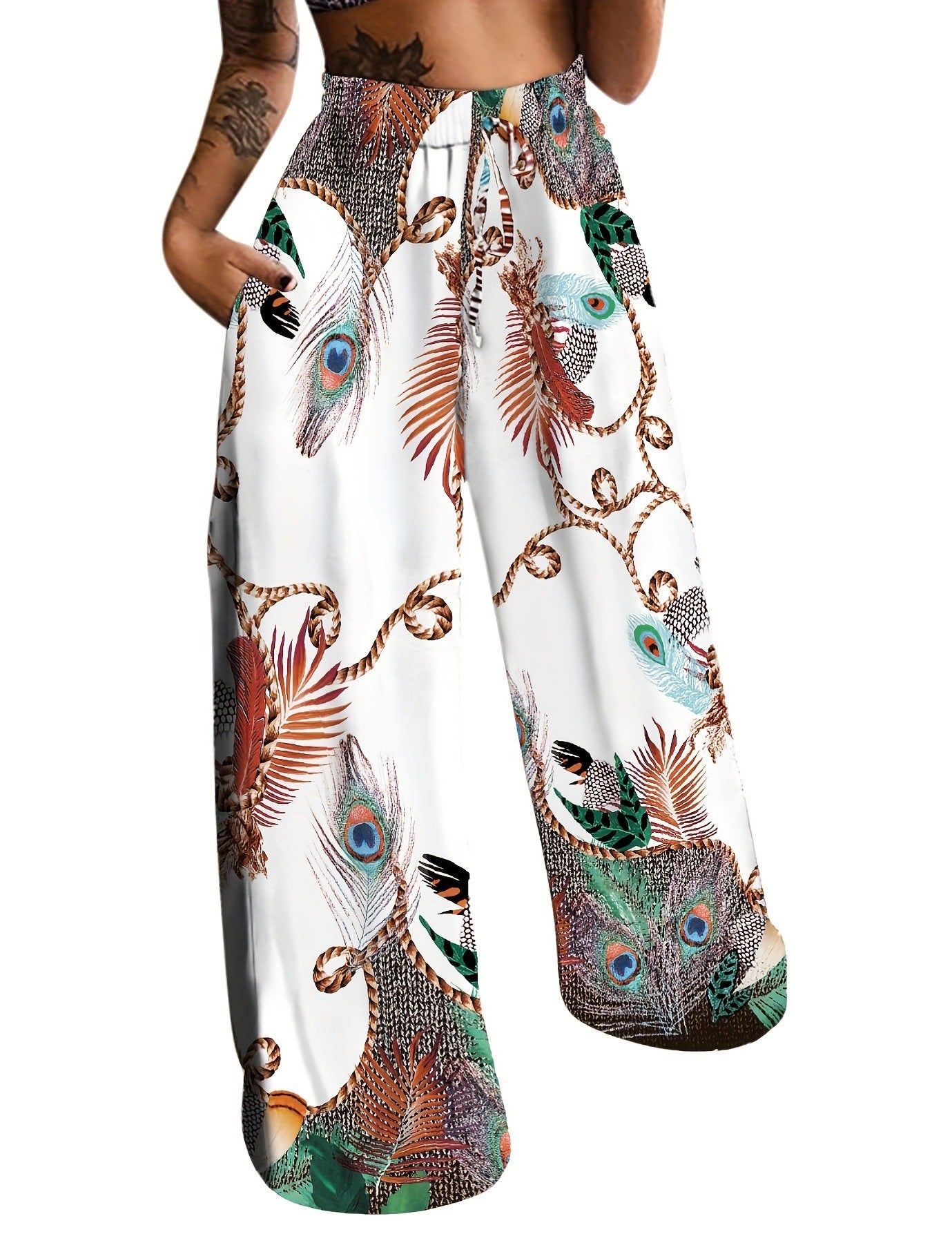 Women's Peacock Harem Pants