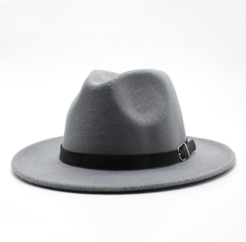 Jazz Hat, Wool Hat, Top Hat, Flat Brim Hat