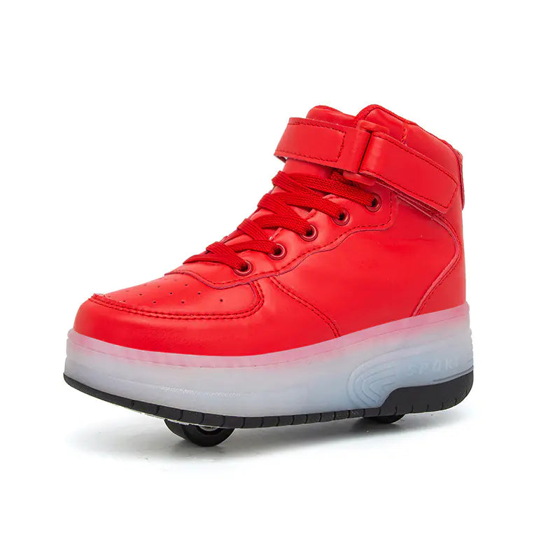 Kids' Trendy Light-Up Roller Sneakers