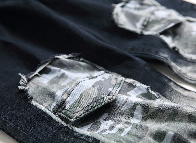 Men's Plus Size Casual Stretch Camouflage Jeans