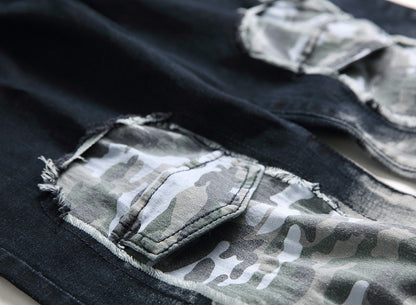 Men's Plus Size Casual Stretch Camouflage Jeans
