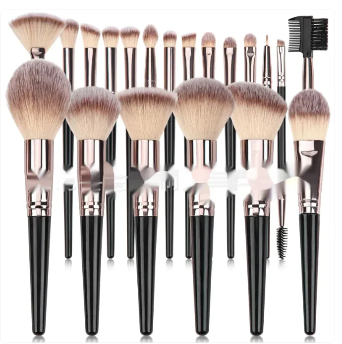 Black Makeup Brush Set – Face & Eyes