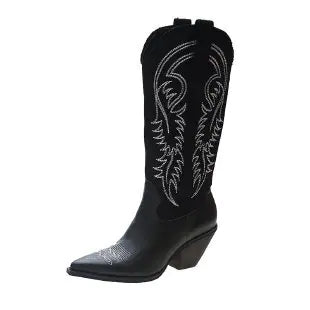 Women's Chic Western Embroidery Boots