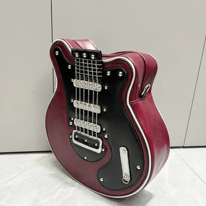 Women's Guitar-Shaped Shoulder Bag
