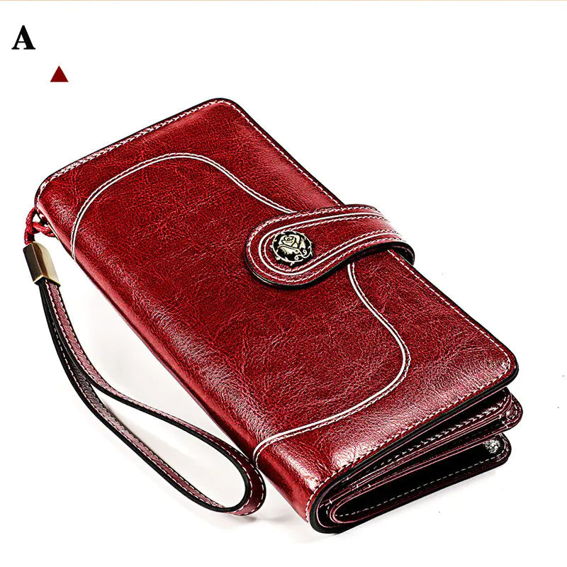 Soft Leather Long Wallet for Ladies