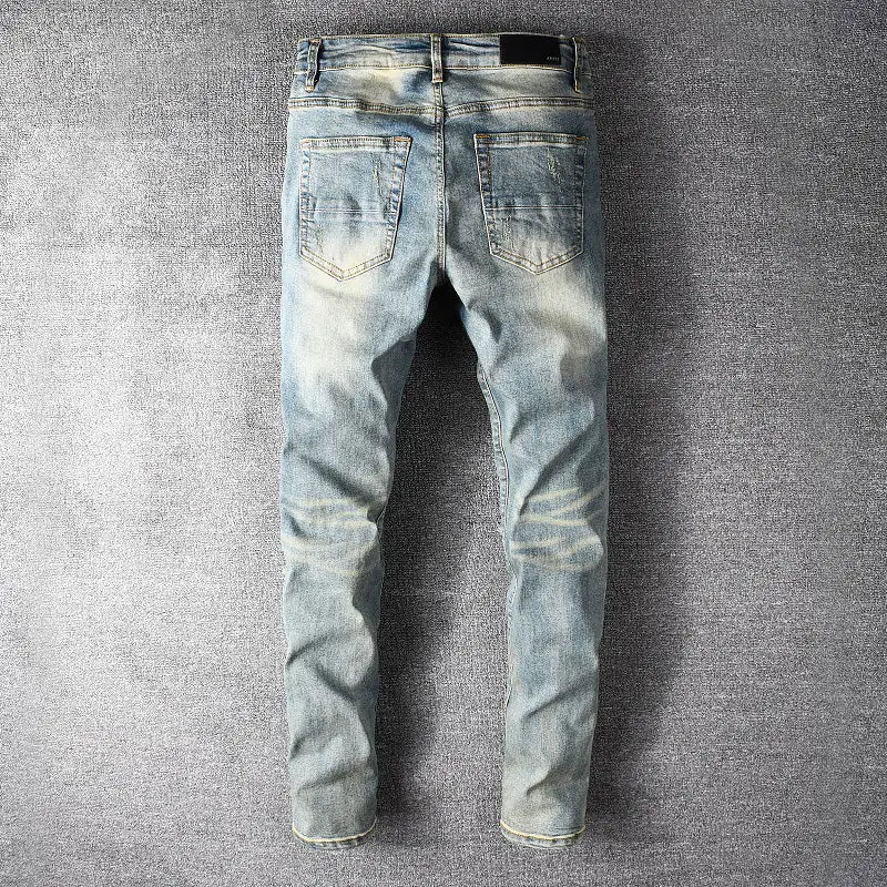 Black Patch Slim Stretch Skinny Jeans