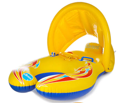 Parent-Child Swim Ring with Sun Protection