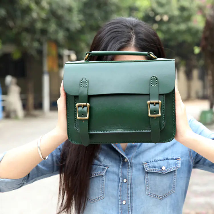 Handcrafted Leather Cambridge Shoulder Bag for Women