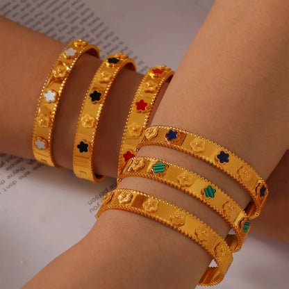 Retro Texture Flower Bracelet
