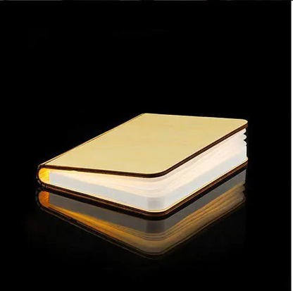 Creative LED Wooden Book Lamp with USB Charging