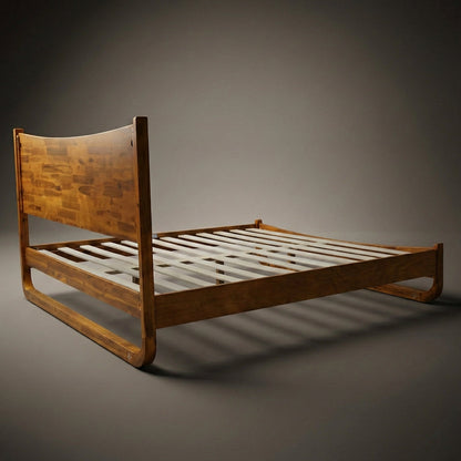 Rorns Sunset Platform Bed Frame With Headboard for Ultimate Bedroom Style