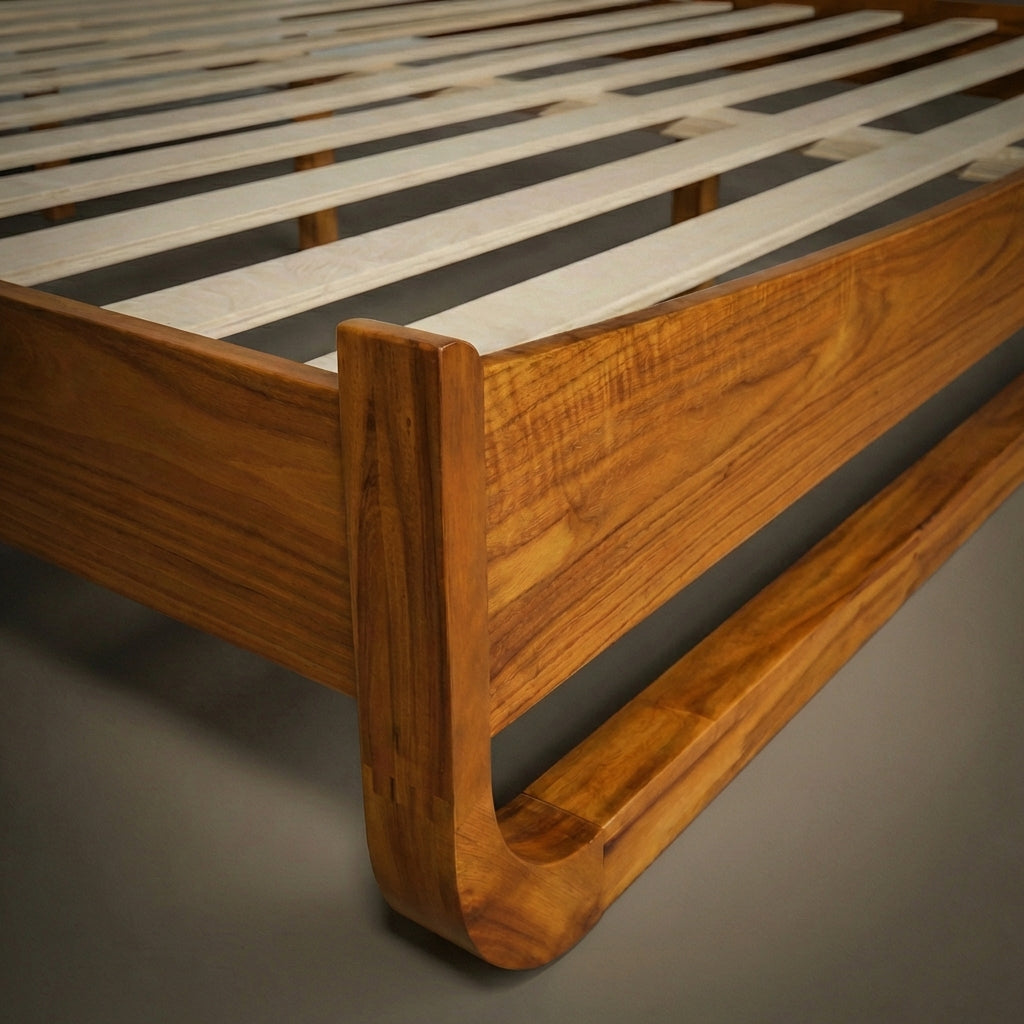 Rorns Sunset Platform Bed Frame With Headboard for Ultimate Bedroom Style