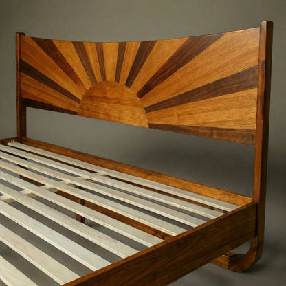 Rorns Sunset Platform Bed Frame With Headboard for Ultimate Bedroom Style