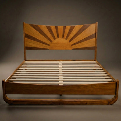 Rorns Sunset Platform Bed Frame With Headboard for Ultimate Bedroom Style