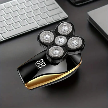 Electric Head Hair Shaver with LED Display and 5 Heads