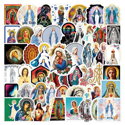 61pcs Religious Vinyl Stickers - Waterproof Decals for DIY