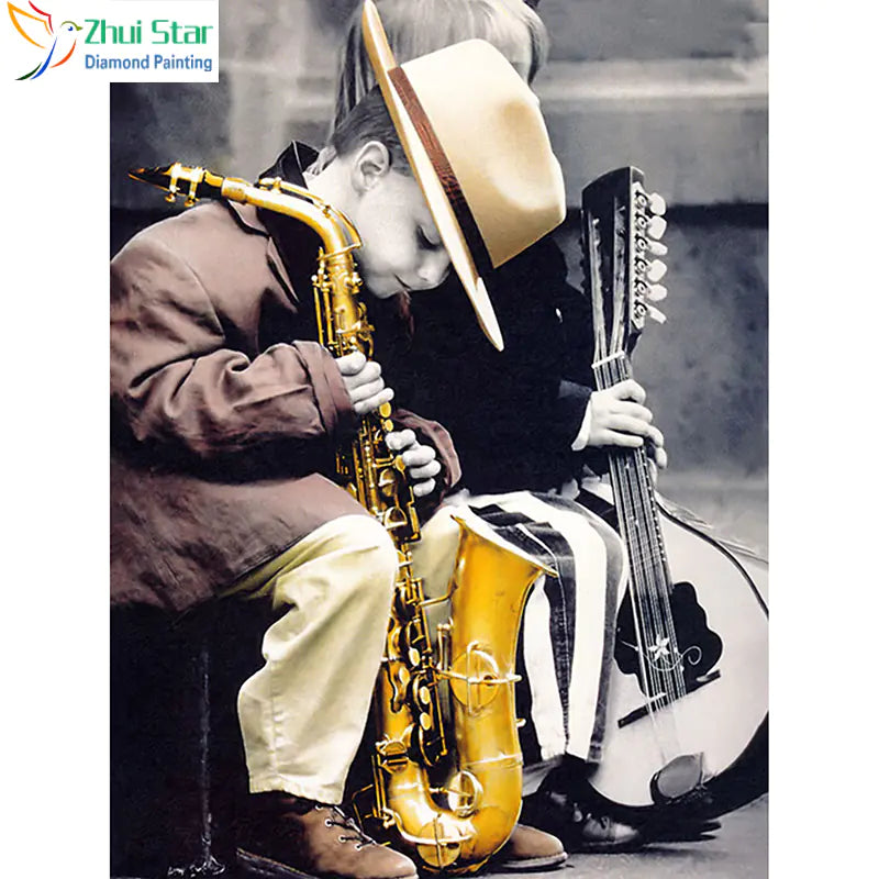 Saxophone Boy Diamond Artwork