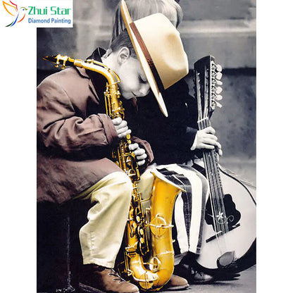 Saxophone Boy Diamond Artwork